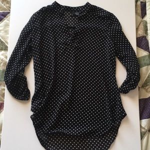 Black and White Polka Dot Portofino Office  Shirt